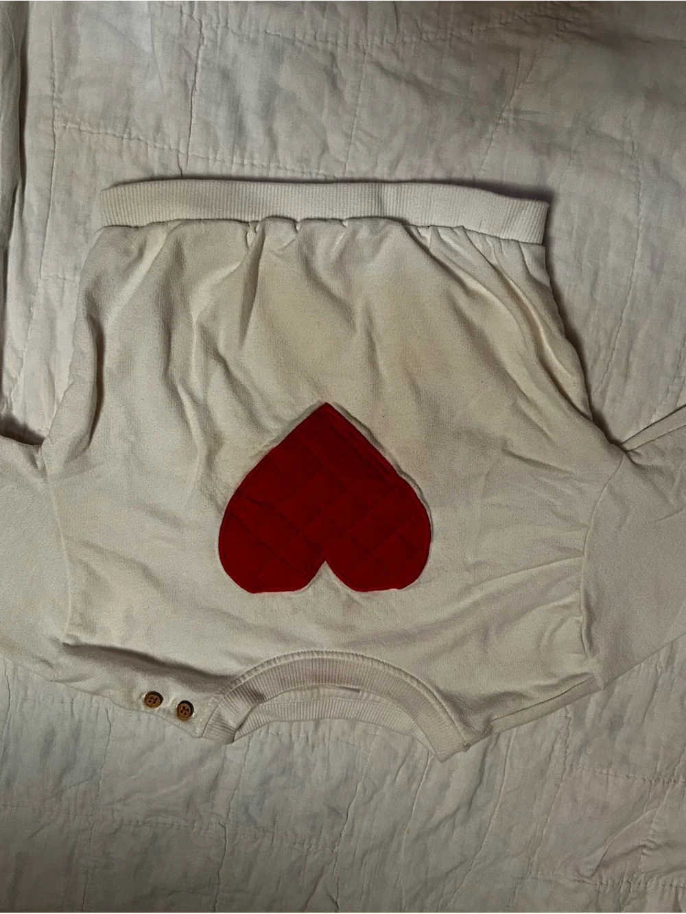 & Jack Valentine’s Heart Sweatshirt & Striped Pants Set 18M